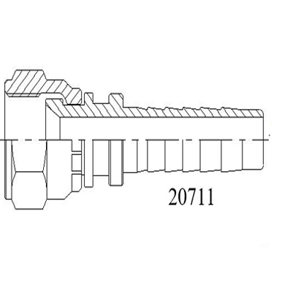 20711公製內螺紋74°內錐麵